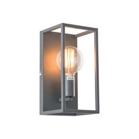 Luminosa Industrial And Retro Wall Lamp Grey 1 Light , E27