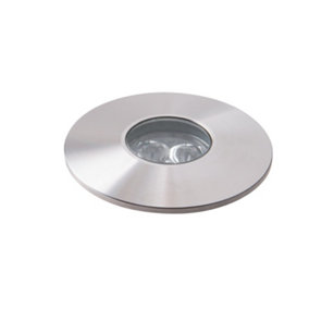 Luminosa Iride Outdoor LED Dimmable Integrated Recessed Ground Lights Rgb, Stainless Steel, IP67