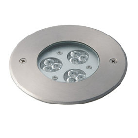 Luminosa Iride Outdoor LED Dimmable Integrated Recessed Ground Lights Rgb, Stainless Steel, IP67