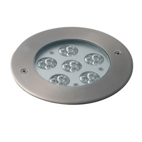 Luminosa Iride Outdoor LED Dimmable Integrated Recessed Ground Lights Rgb, Stainless Steel, IP67