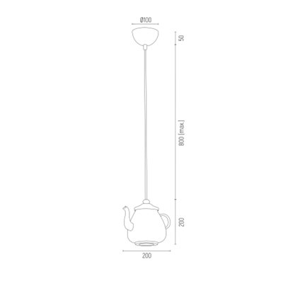 Luminosa Jamajka Kettle Pendant Ceiling Light Mint Matt