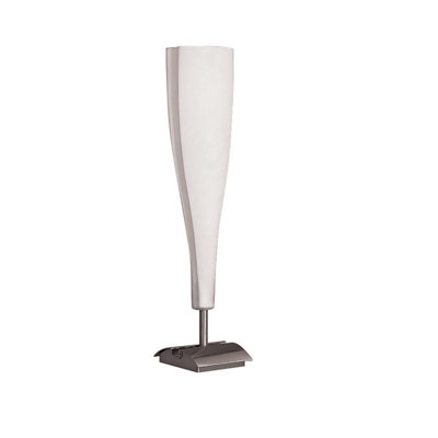 Luminosa Java Table Lamp Big 1 Light E14, Satin Nickel/Frosted White Glass