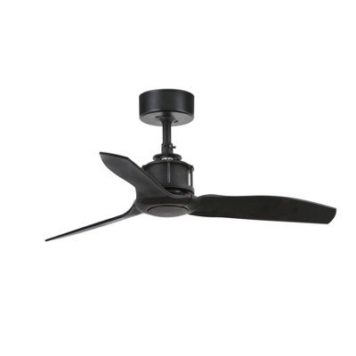 Luminosa Just Fan Matt black ceiling fan with DC motor 3 Blades 81cm