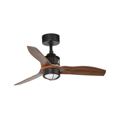 Luminosa Just LED Black, Wood Ceiling Fan 81cm Smart - Remote Included ...