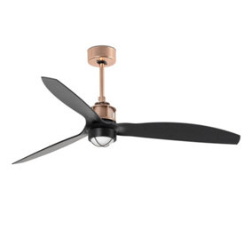 Luminosa Just LED Copper, Black Ceiling Fan Smart - Remote Included, 3000K