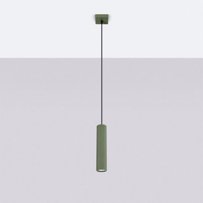 Luminosa Karbon Minimalist Pendant Lamp Olive Green