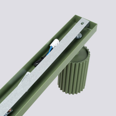 Luminosa Karbon Minimalist Spotlight Bar 3 Light Olive Green
