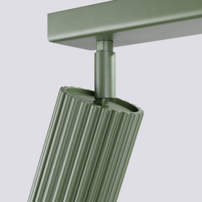 Luminosa Karbon Minimalist Spotlight Bar 3 Light Olive Green