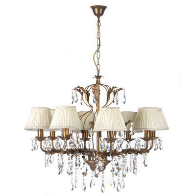 Luminosa Karen Multi Arm Chandelier with Shades Bronze