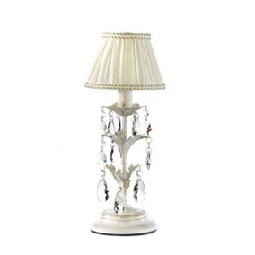 Luminosa Karen Table Lamp With Round Tapered Shade, Ivory