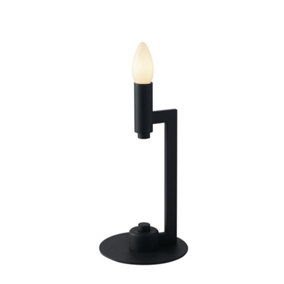 Luminosa Karol Candle Table Lamp, Slate-Grey, E14