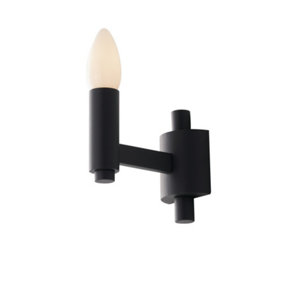 Luminosa Karol Candle Wall Lamp, Slate-Grey, E14
