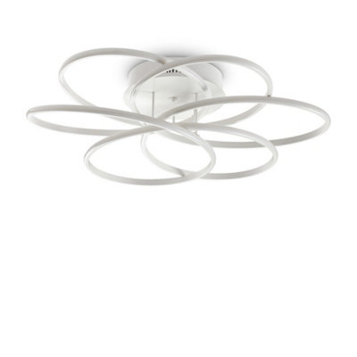 Luminosa Karol Integrated LED Indoor Flush Ceiling Lamp White 4000K