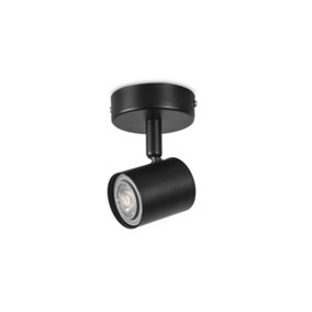 Luminosa Keeper Simple Single Adjustable Spotlight GU10 Black