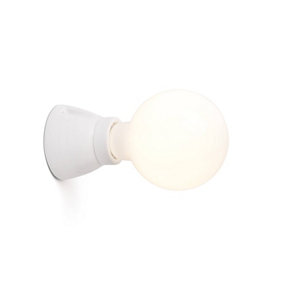 Luminosa Kera Globe Wall Lamp White 1 Light E27