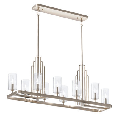Luminosa Kichler Kimrose Bar Pendant Ceiling Light Polished Nickel