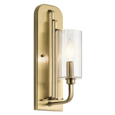 Luminosa Kichler Kimrose Wall Lamp Brushed Natural Brass