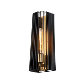 Luminosa Kichler Linara Wall Lamp Black & Natural Brass