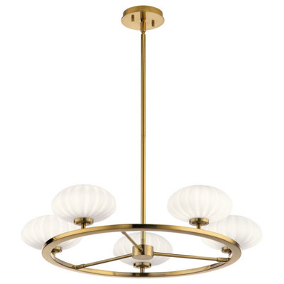 Luminosa Kichler Pim Globe Pendant Ceiling Light Fox Gold, 3000K, IP44