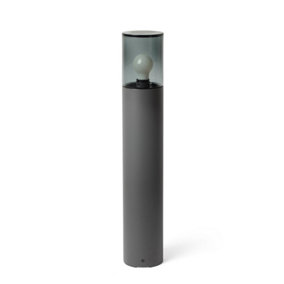 Luminosa Kila Dark Grey Beacon Bollard Lamp 70cm Smoked 3000K IP65