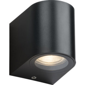 Luminosa Knightsbridge ALANA - 230V IP65 GU10 Polycarbonate Single Wall light - Black - ALC1BK