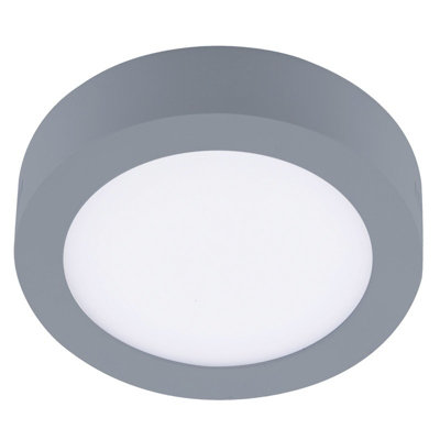 Luminosa Know LED Flush Light 18W 4000K Round Grey