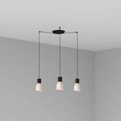 Luminosa Kombo Cluster Pendant Ceiling Light Beige, E27
