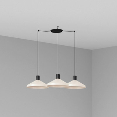 Luminosa Kombo Cluster Pendant Ceiling Light Beige, E27