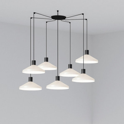 Luminosa Kombo Cluster Pendant Ceiling Light Beige, E27