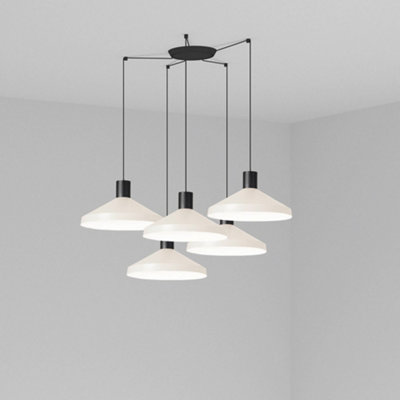 Luminosa Kombo Cluster Pendant Ceiling Light Beige, E27