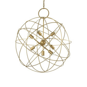 Luminosa Konse 7 Light Spherical Ceiling Pendant Gold