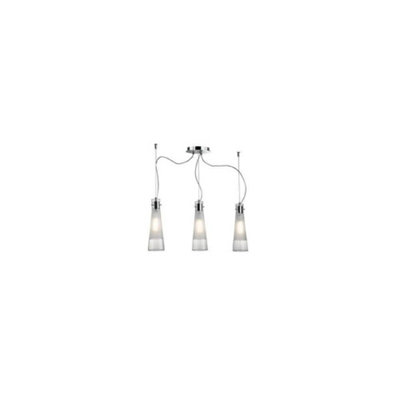 Luminosa Kuky  3 Light Ceiling Pendant Bar Chrome, E27