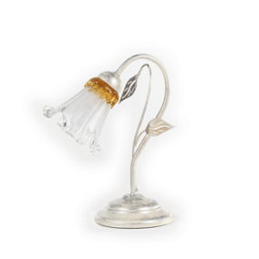 Luminosa Lancia Glass Table Lamp, White