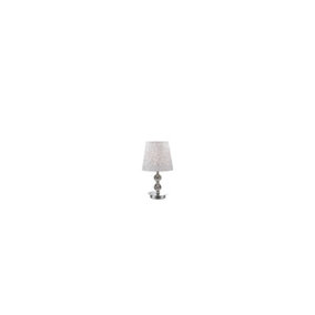 Luminosa Le Roy 1 Light Small Table Lamp Chrome with Crystal Decoration, E27
