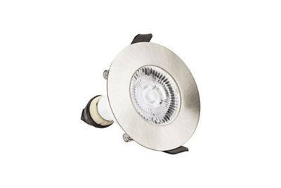 Luminosa LED Fire Rated Downlight Recessed Satin Nickel GU10 Holder Satin Nickel IP65