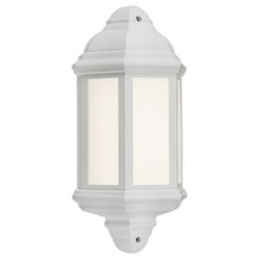 Luminosa LED Half Wall Lantern - White, 230V, IP54