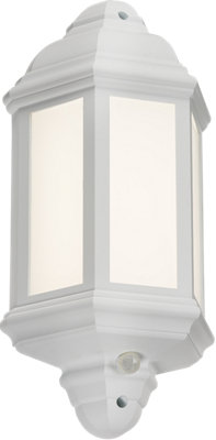 Luminosa LED Half Wall Lantern with Photocell Sensor - White 230V IP54 8W