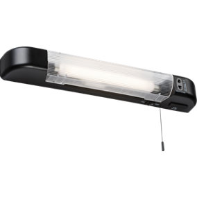 Luminosa LED Shaver Light with Dual USB Charger - Matt Black 230V IP20 6W