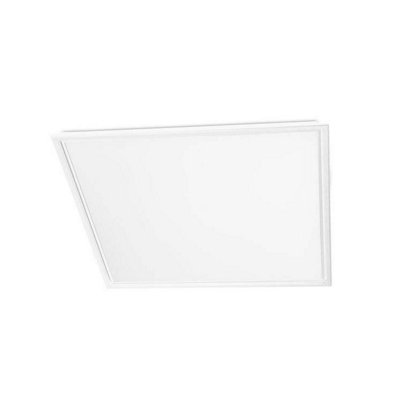 Luminosa LED Square Recessed Downlight Panel Matt White 59.5cm 4375lm 3000K IP40