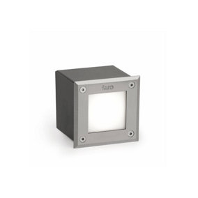 Luminosa LED Square Recessed Outdoor Ground Light Matt Nickel IP67