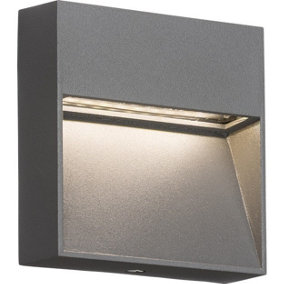 Luminosa LED Square Wall/Guide light - Grey, 230V IP44 2W