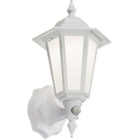 Luminosa LED Wall Lantern with Photocell Sensor - White 230V IP54 8W