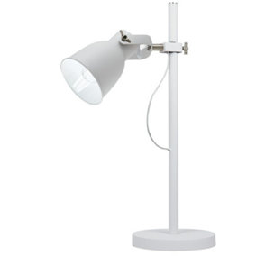 Luminosa Legend Table Task Lamp, White, Nickel, E27