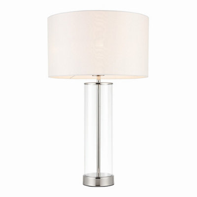 Luminosa Lessina Table Lamp White, Polished Nickel, E27