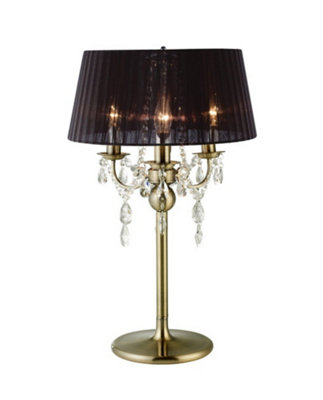 Luminosa Lighting Brass Round Table Lamp | DIY At B&Q