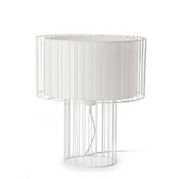Luminosa Lindawhite 1 Light Table Lamp White, E27