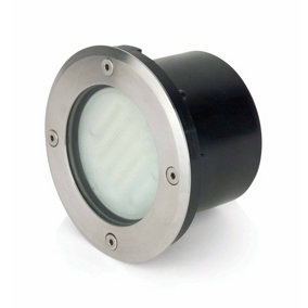 Luminosa Lio 1 Light Outdoor Recessed Spotlight Matt Nickel IP67