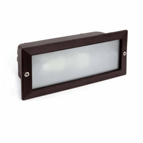 Luminosa Liso 1 Light Outdoor Recessed Wall Light Black IP44, E27