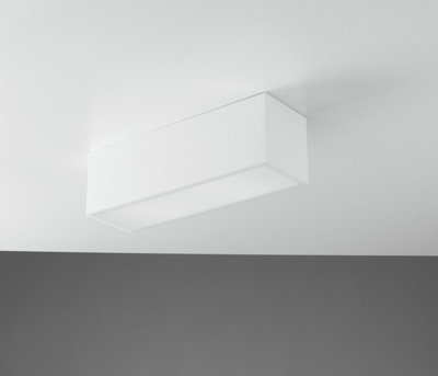 Luminosa Living Paintable Plaster Surface Mounted Ceiling Light, White, E14