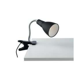 Luminosa Logiko Adjustable Clamp Table Task Lamp, Black, E14